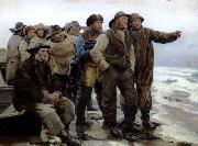 Michael Ancher Will he round the point oil painting